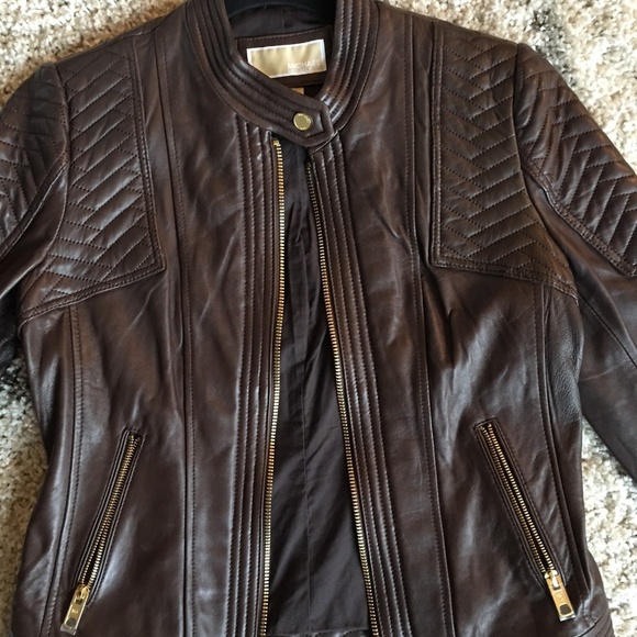 Michael Kors Quilted Leather Jacket - Picture 2 of 5